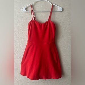 alo yoga red dress Streamline Dress Alo Bright Red